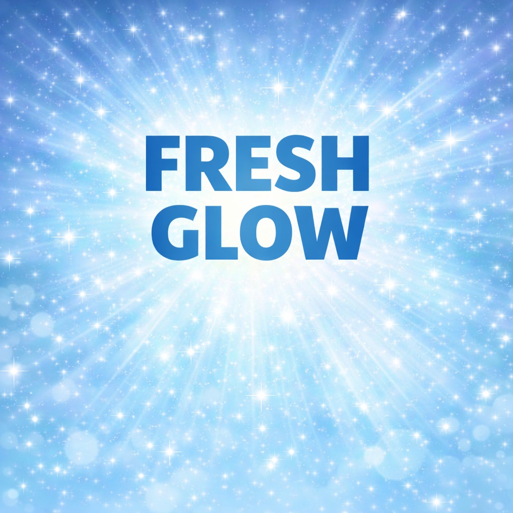 Fresh Glow | Clear Slime with Blue Sparkle