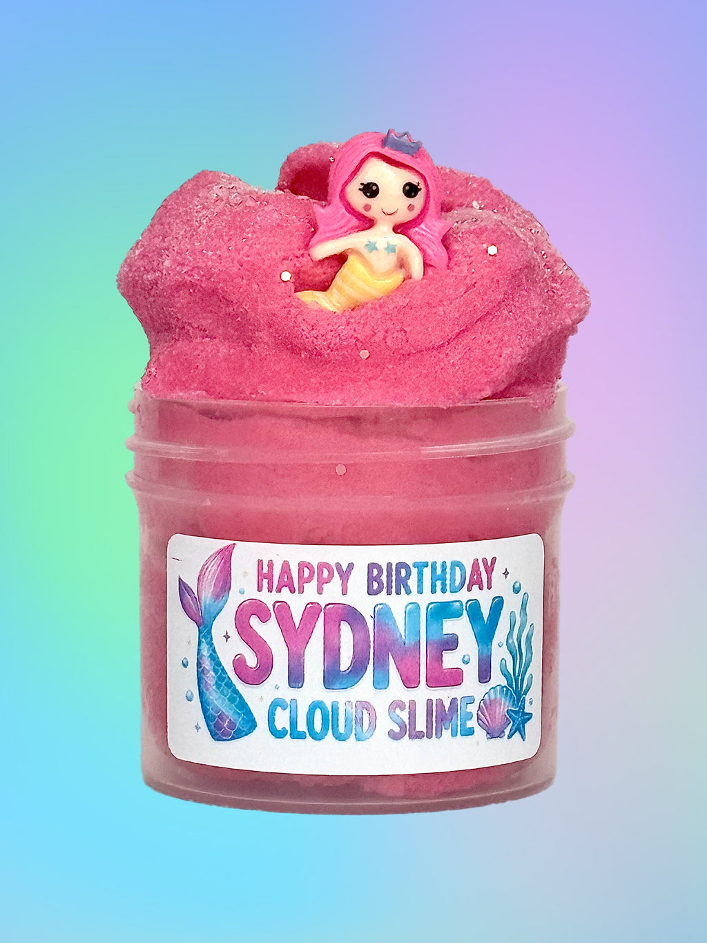 Personalized Mermaid & Unicorn Slime Party Favors | Custom Birthday Slime | Kids Birthday Party Favors