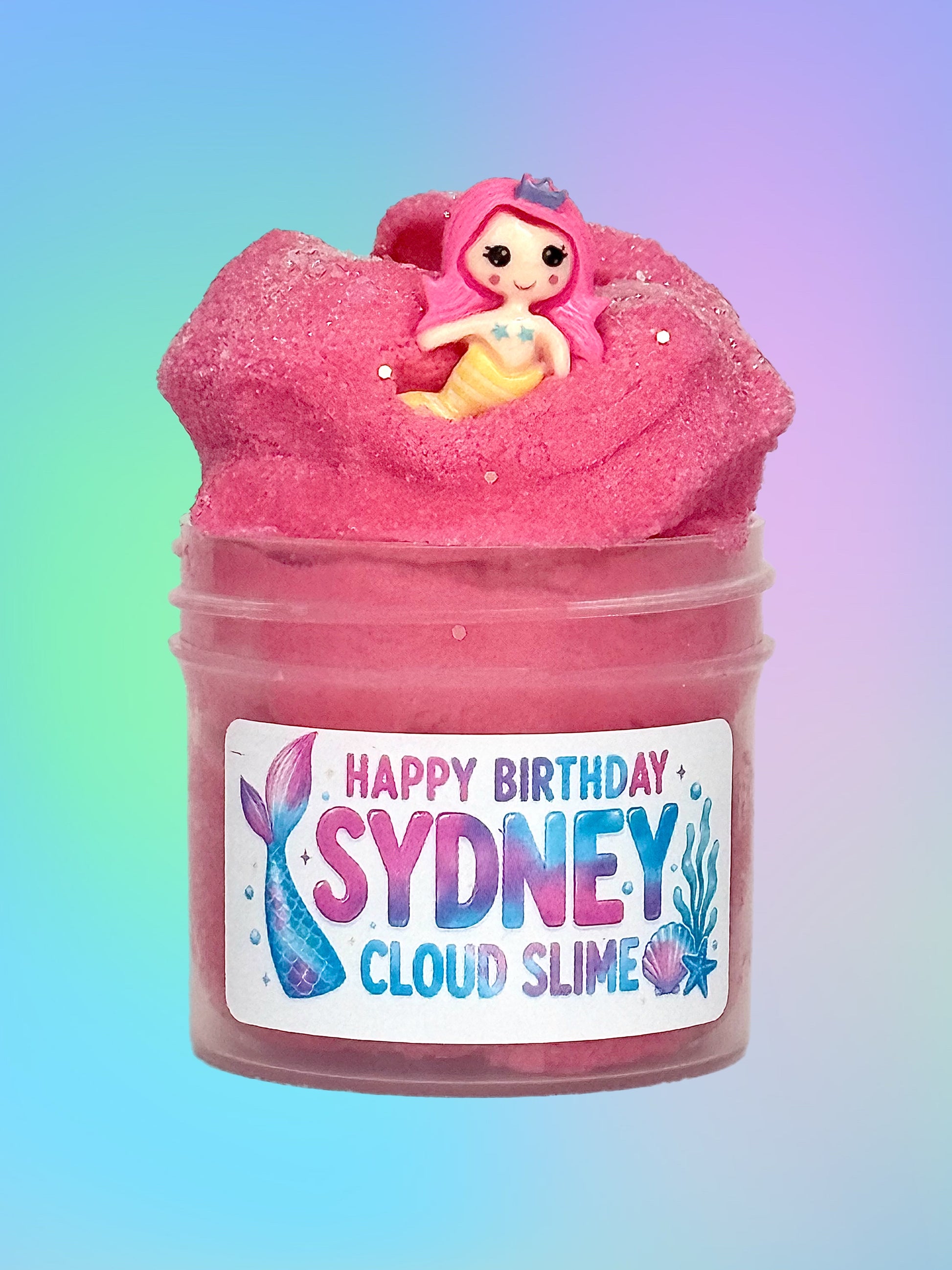 Personalized Mermaid & Unicorn Slime Party Favors | Custom Birthday Slime | Kids Birthday Party Favors