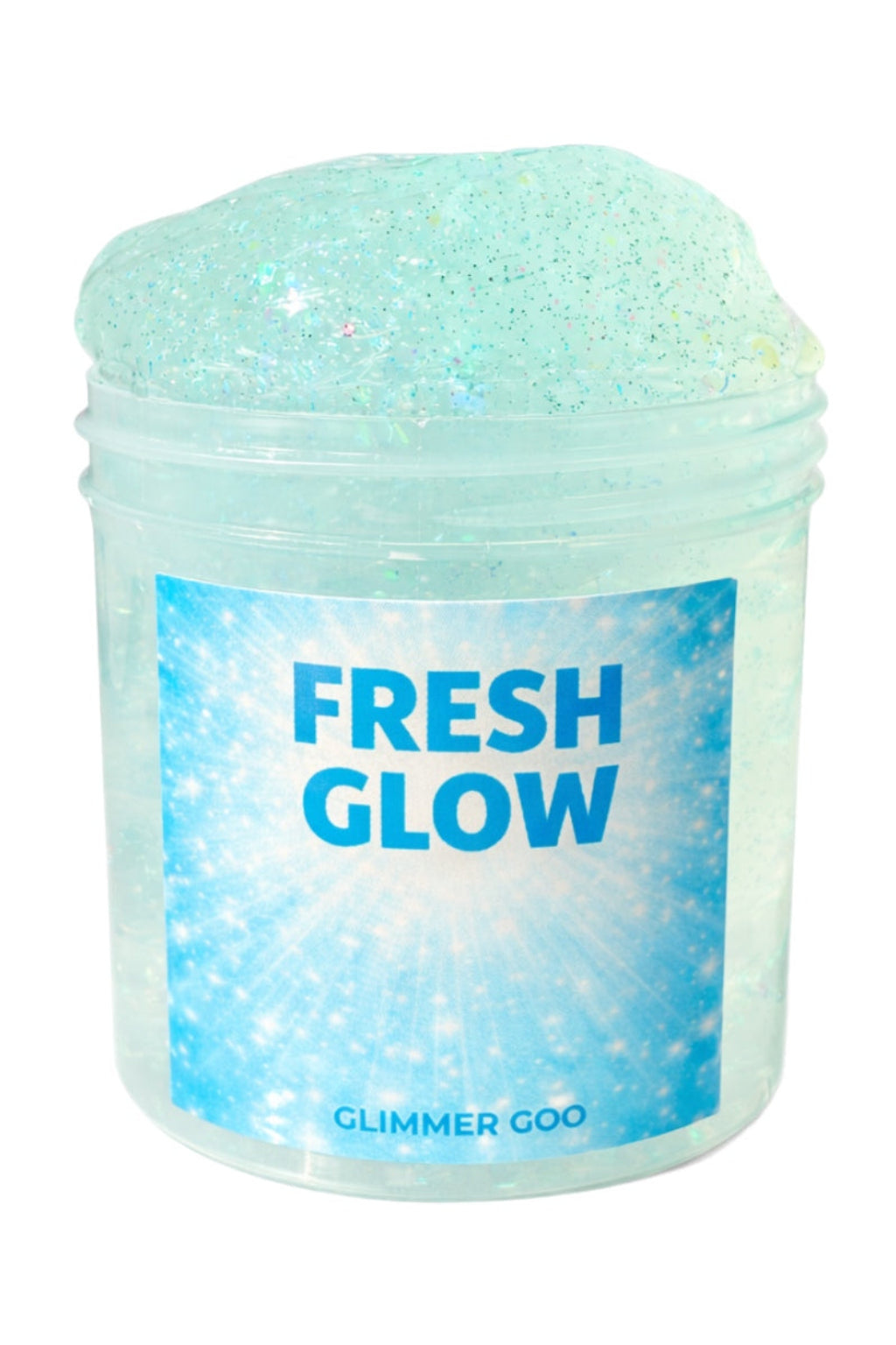 Fresh Glow | Clear Slime with Blue Sparkle