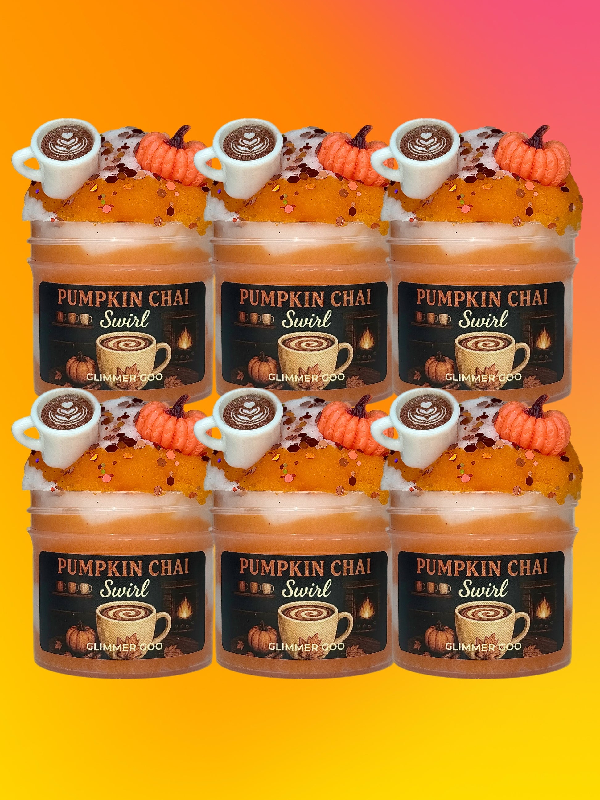 Pumpkin Chai Mini Slime Bundle – Fall Slime, Pumpkin Slime Party Favors, Autumn Gift Set, Kids Sensory Slime, Classroom Gifts