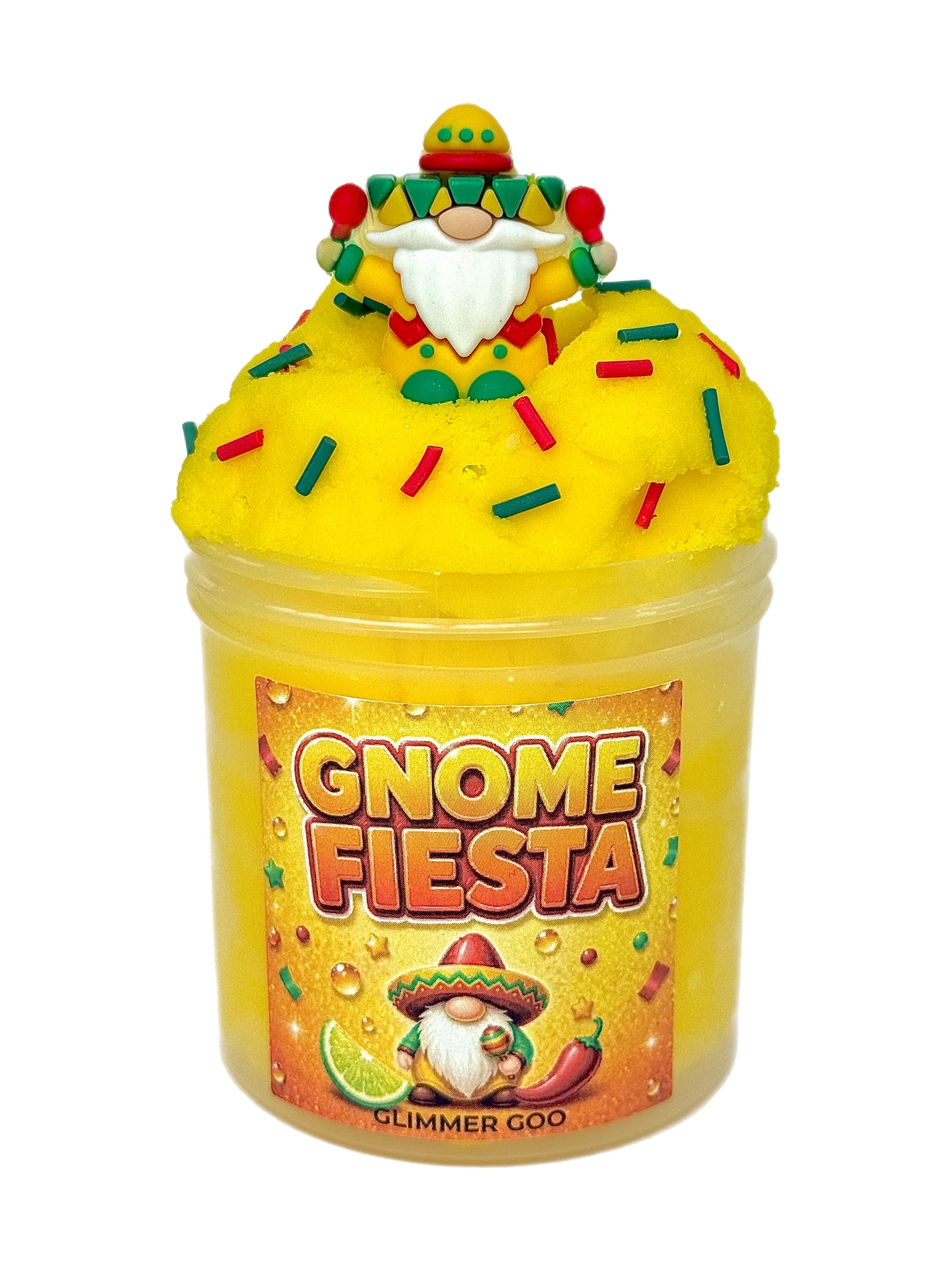 NEW! Gnome Fiesta | Sparkly Yellow Cloud Slime | Citrus Pomelo Scented