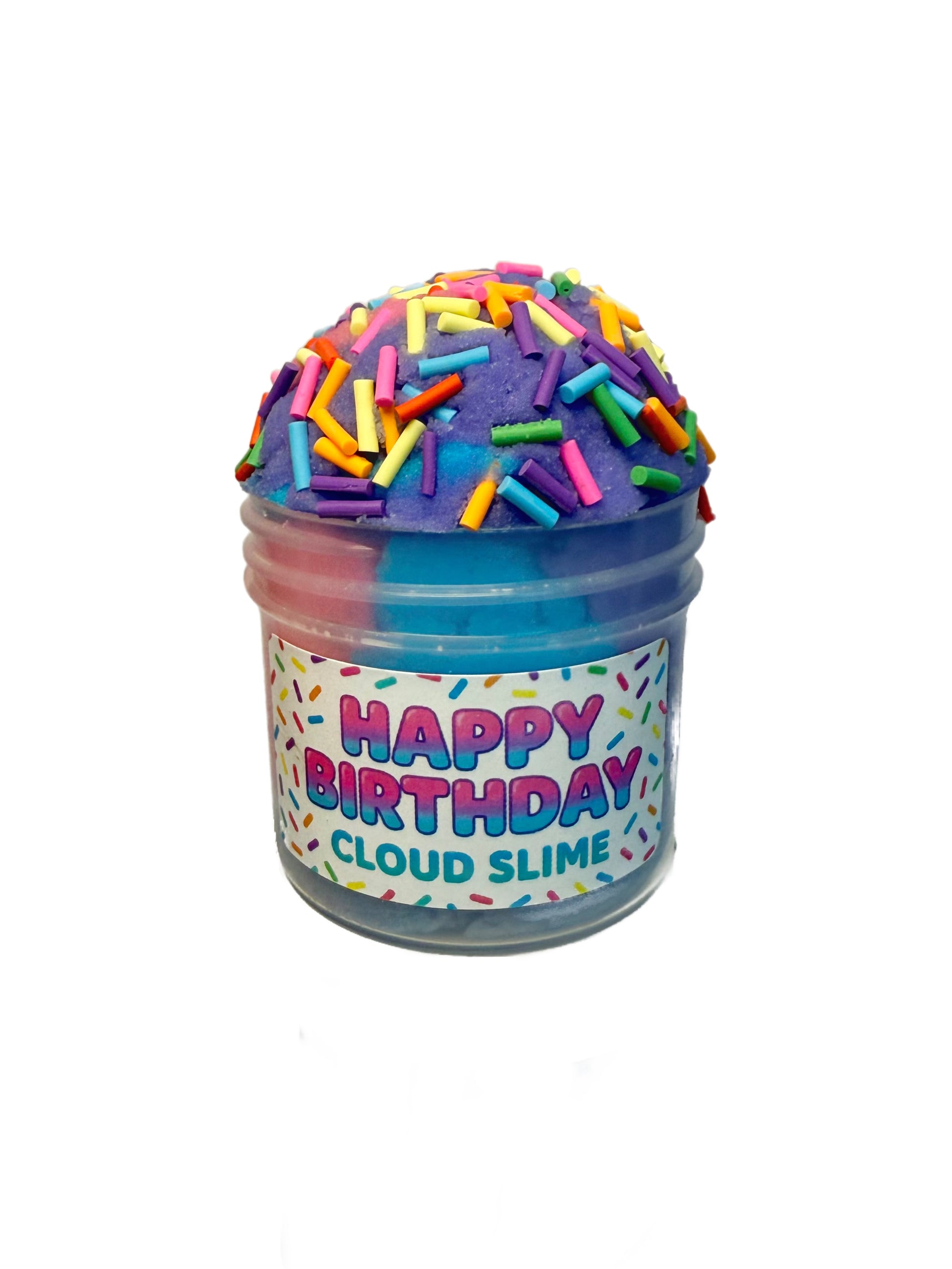 Happy Birthday Cloud Slime Party Favors | Kids Birthday Party Favor Pack | Sprinkle Slime Goodie Bag Fillers