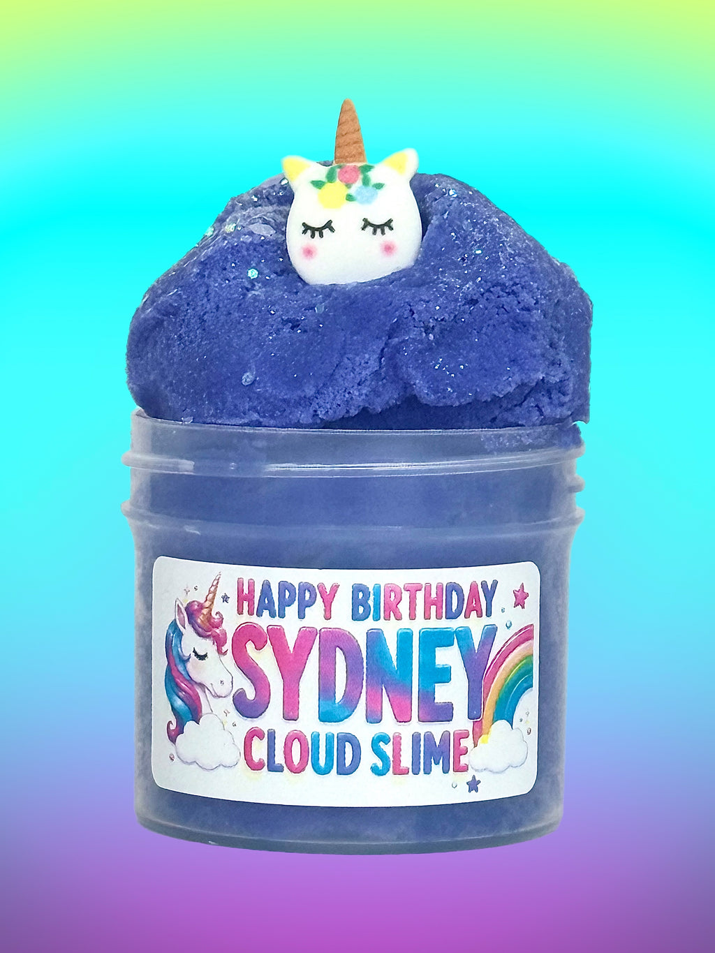 Personalized Mermaid & Unicorn Slime Party Favors | Custom Birthday Slime | Kids Birthday Party Favors