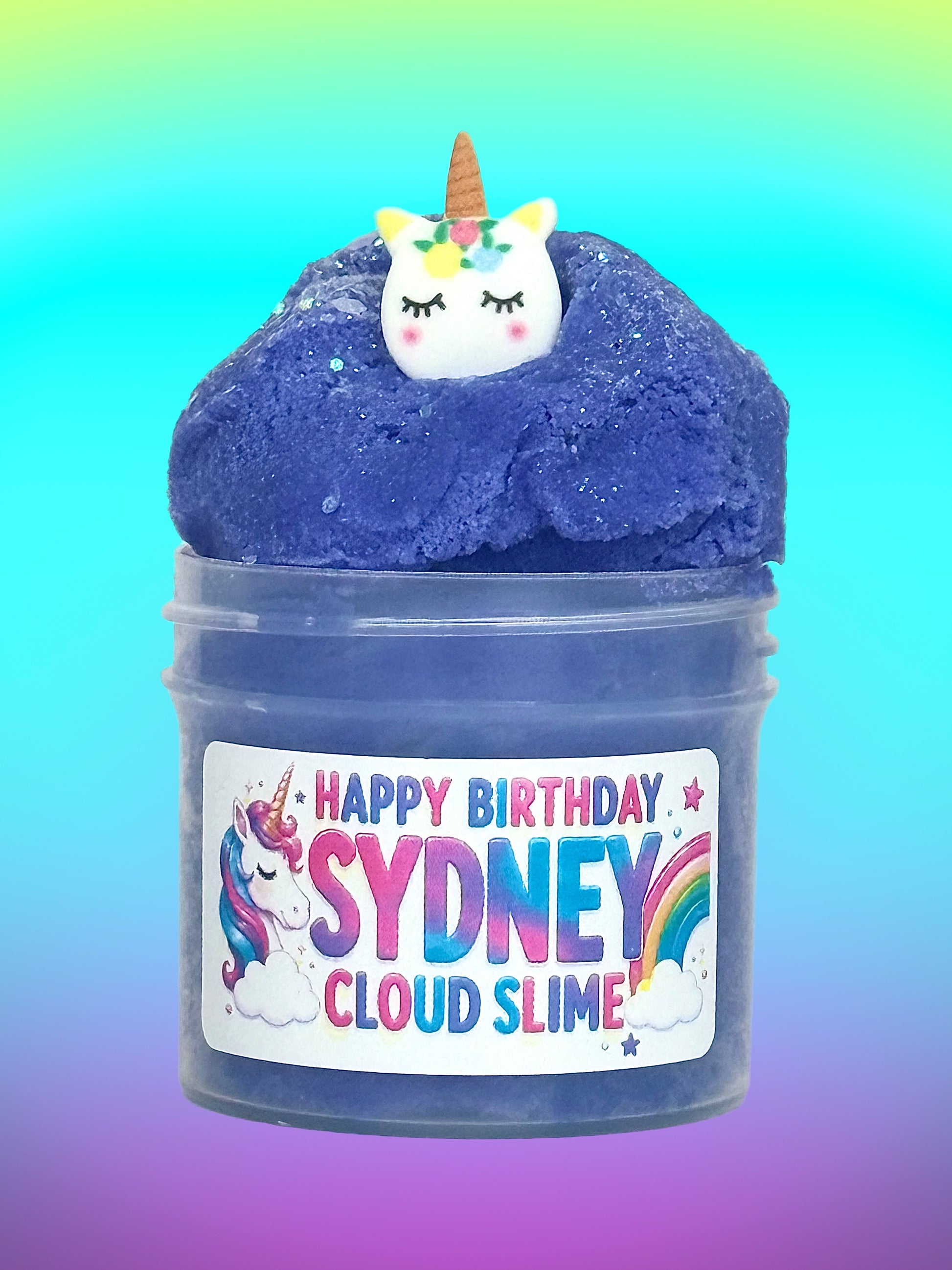 Personalized Mermaid & Unicorn Slime Party Favors | Custom Birthday Slime | Kids Birthday Party Favors
