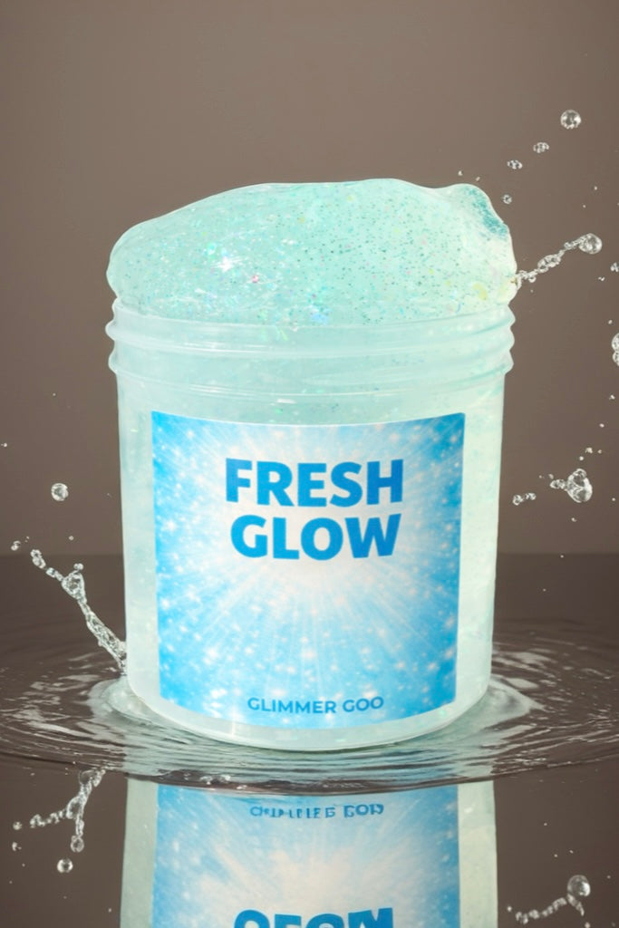 Fresh Glow | Clear Slime with Blue Sparkle