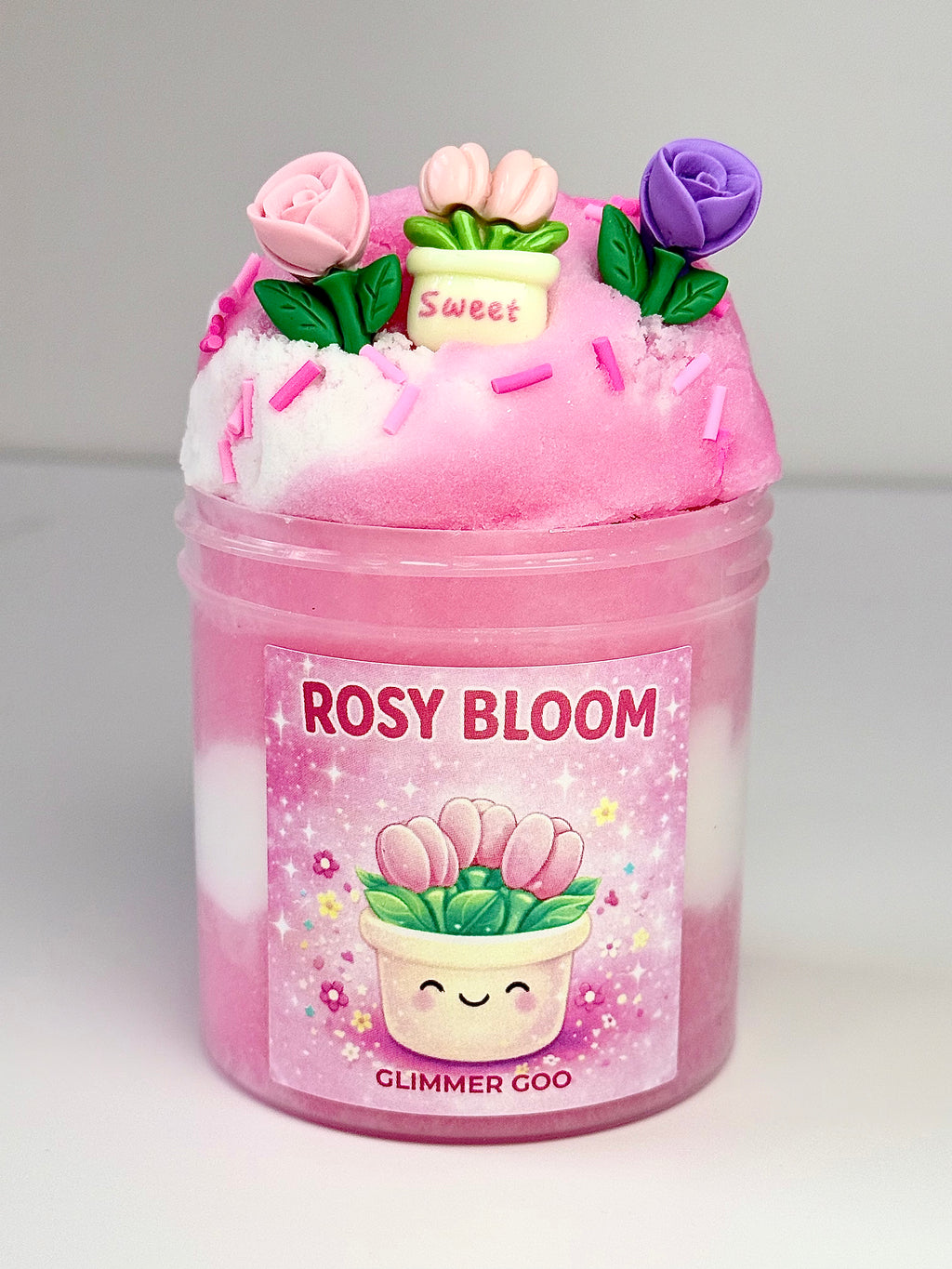 Rosy Bloom Cloud Slime | Rose & Vanilla Scented Icee & Cloud Slime