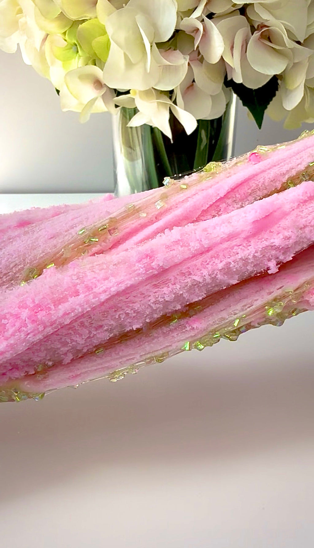 Matcha Berry Latte Cloud Slime – Strawberry & Matcha Scented Crunchy Slime