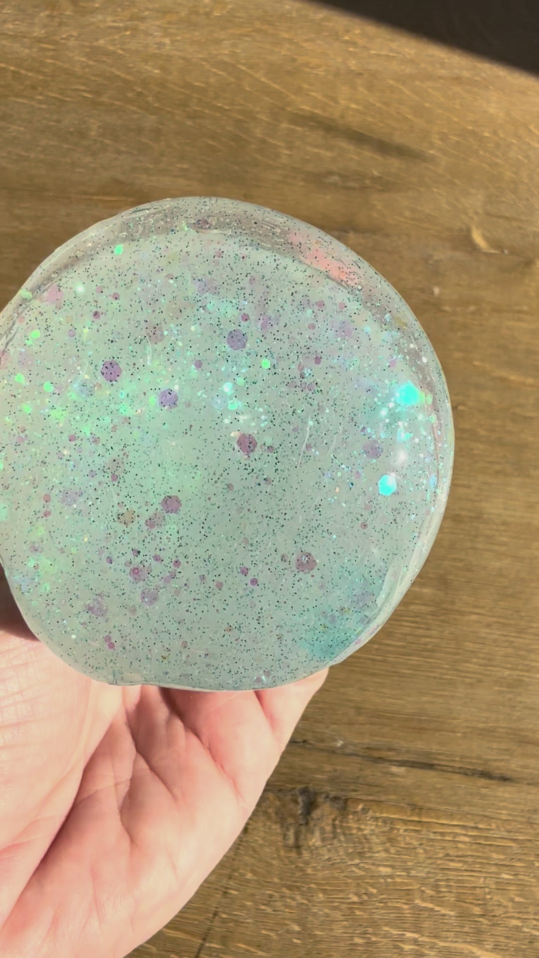 Fresh Glow | Clear Slime with Blue Sparkle